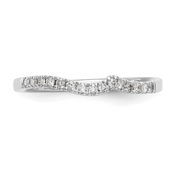 14k White Gold Diamond Wedding Band