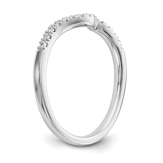 14k White Gold Diamond Wedding Band