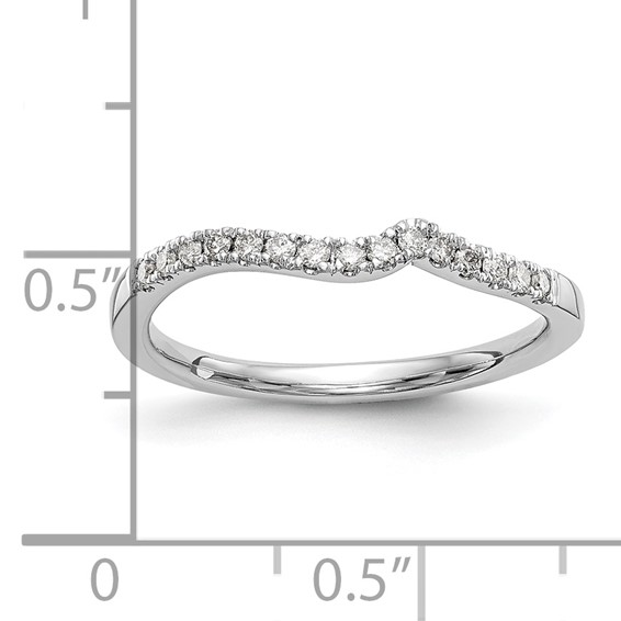 14k White Gold Diamond Wedding Band