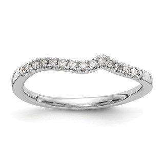 14k White Gold Diamond Wedding Band
