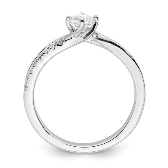 Diamond Round By-Pass Engagement Rings