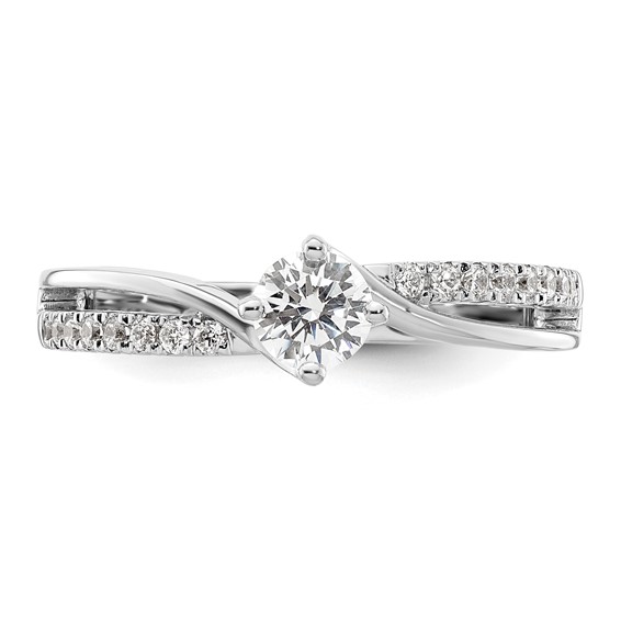 Diamond Round By-Pass Engagement Rings
