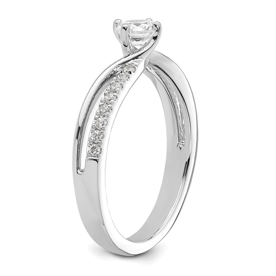 Diamond Round By-Pass Engagement Rings