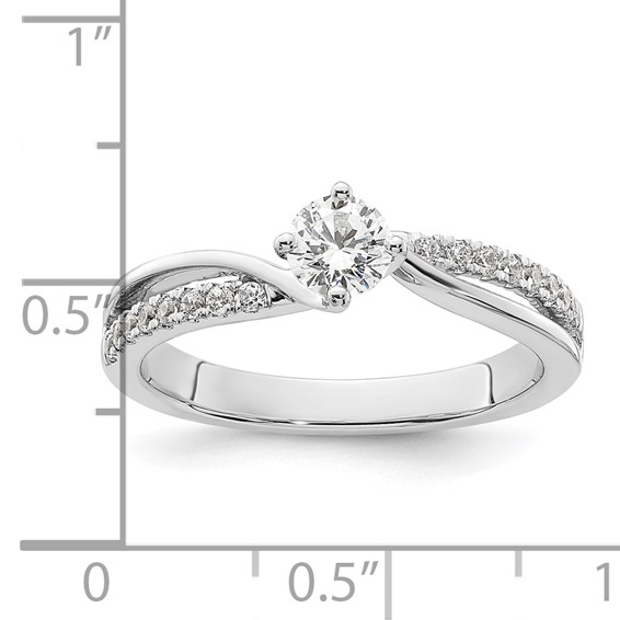 Diamond Round By-Pass Engagement Rings
