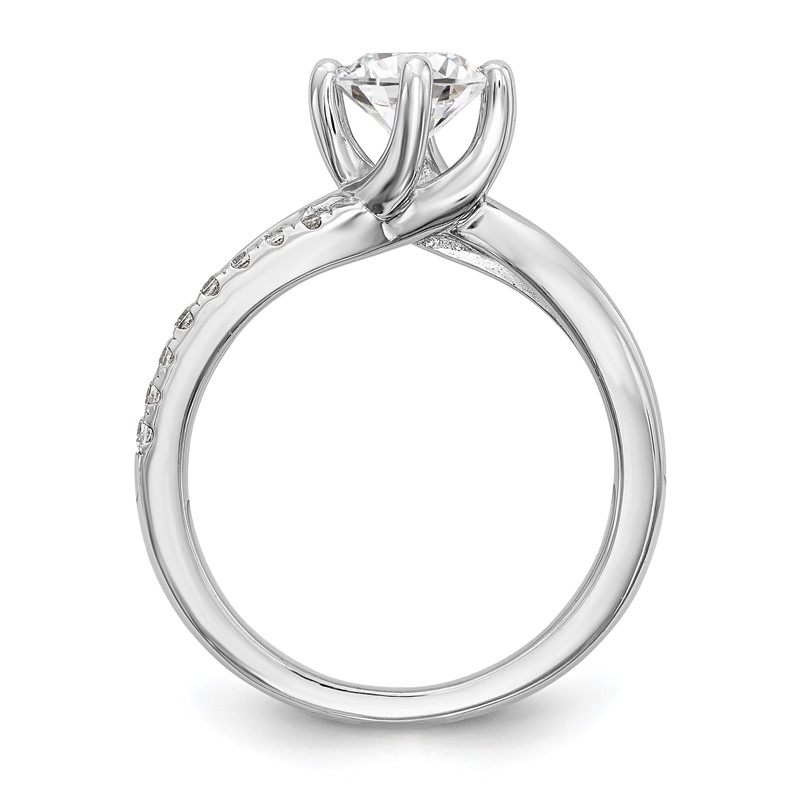 14kw Lab Grown Diamond VS/SI+ G+ Round Complete Engagement Ring