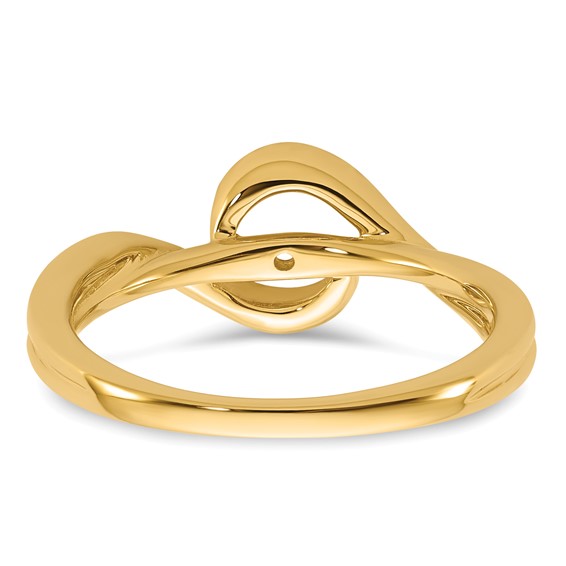 14k Peg Set Diamond Semi-mount By-Pass Engagement Ring