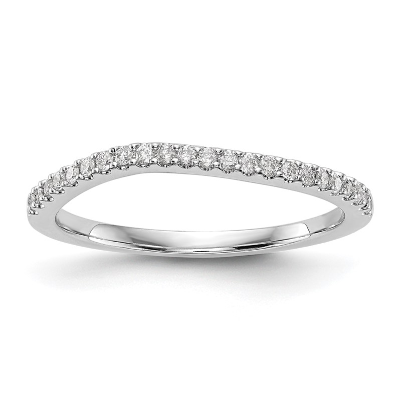 14k White Gold 1/8 carat Lab Grown Diamond VS/SI+ G+ Complete Wedding Band