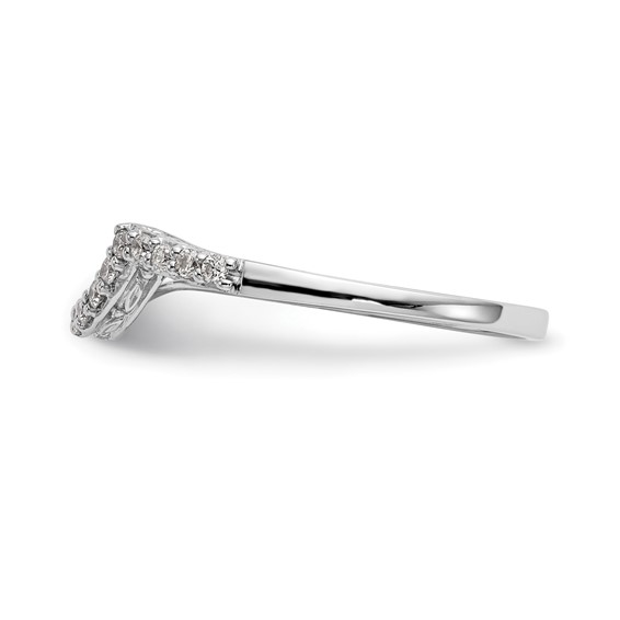 14K White Gold Diamond Wedding Band