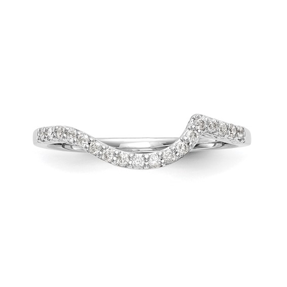 14K White Gold Diamond Wedding Band