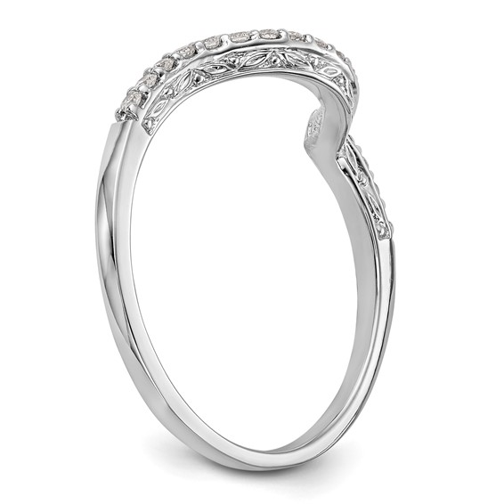14K White Gold Diamond Wedding Band