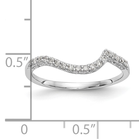 14K White Gold Diamond Wedding Band