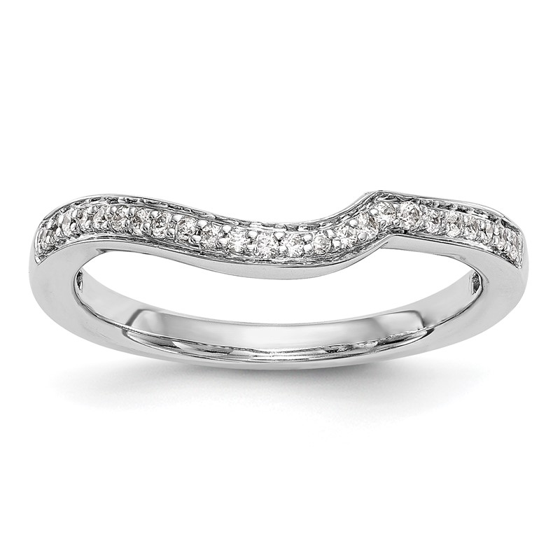 14k Two-Tone Rose and White Gold 1/8 carat Lab Grown Diamond VS/SI Complete Wedding Band