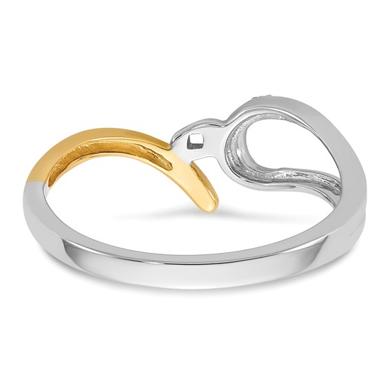 Peg Set Diamond Semi-mount By-Pass Engagement Rings