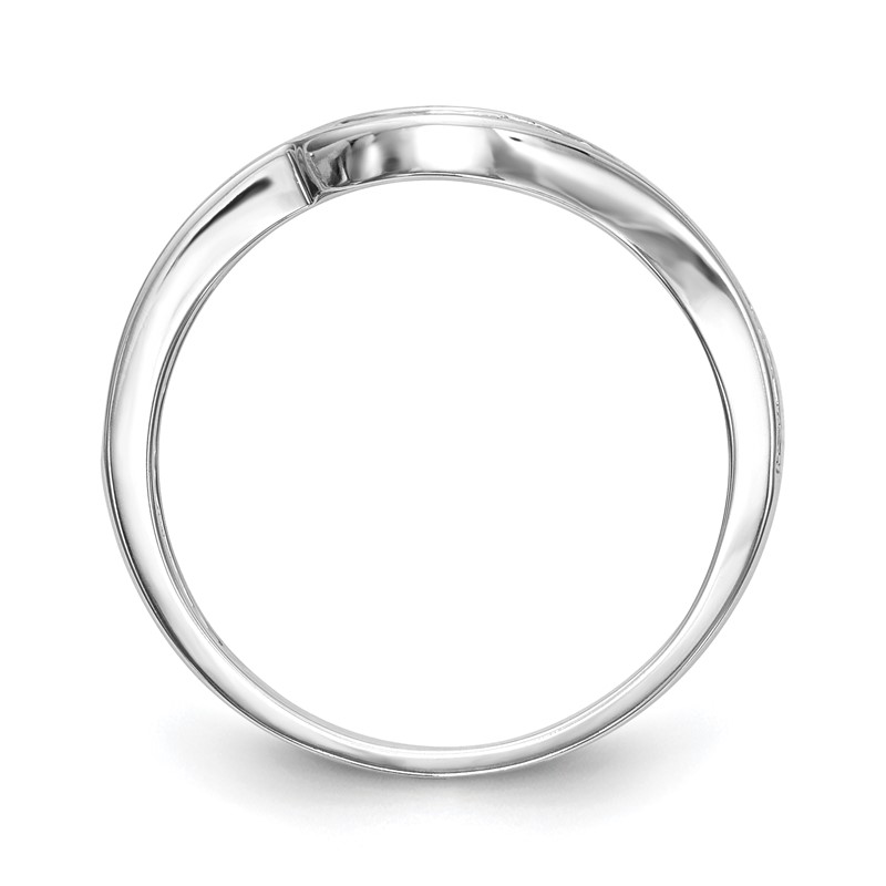 14k  White Gold 1/5 carat Lab Grown Diamond VS/SI Complete Wedding Band