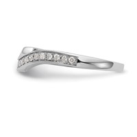 14K White Gold 0.20 Carat Lab Grown Diamond VS SI Complete Wedding Band view 4