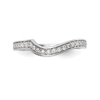 14K White Gold 0.20 Carat Lab Grown Diamond VS SI Complete Wedding Band view 5