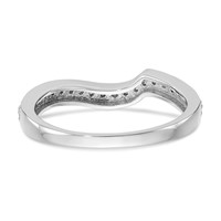 14K White Gold 0.20 Carat Lab Grown Diamond VS SI Complete Wedding Band view 5
