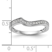 14K White Gold 0.20 Carat Lab Grown Diamond VS SI Complete Wedding Band view 3