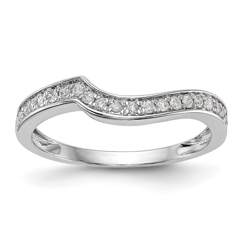 14k  White Gold 1/5 carat Lab Grown Diamond VS/SI Complete Wedding Band