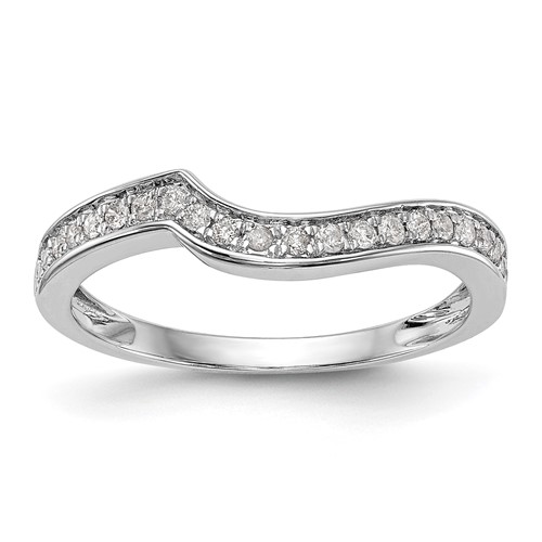 14K White Gold 0.20 Carat Lab Grown Diamond VS SI Complete Wedding Band