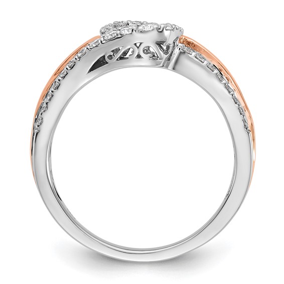 Peg Set Diamond Semi-mount By-Pass Engagement Rings