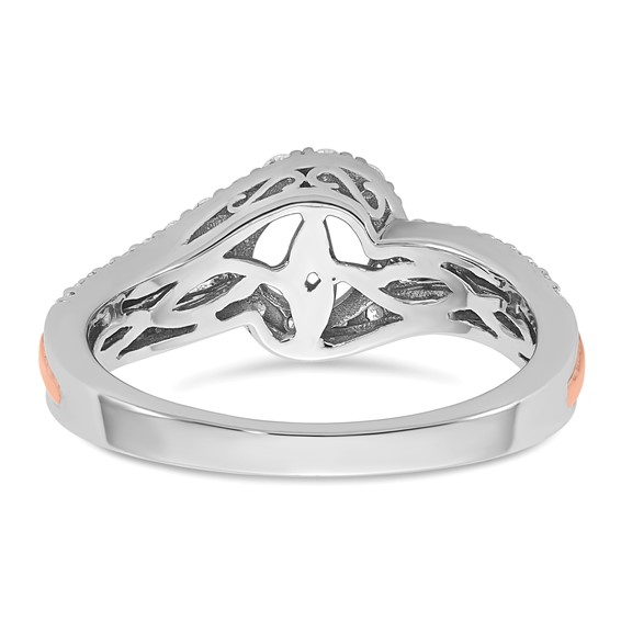 Peg Set Diamond Semi-mount By-Pass Engagement Rings