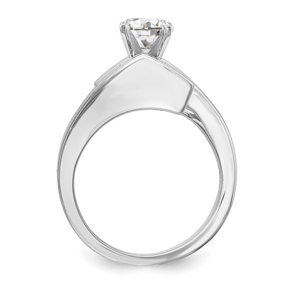 Peg Set Diamond Semi-mount By-Pass Engagement Rings