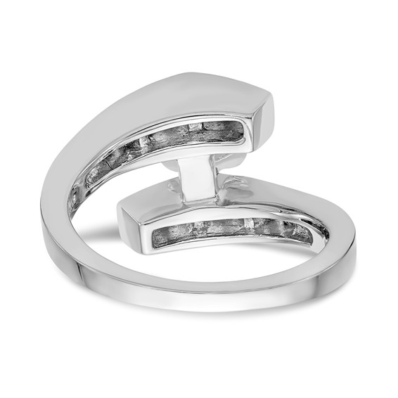 Peg Set Diamond Semi-mount By-Pass Engagement Rings