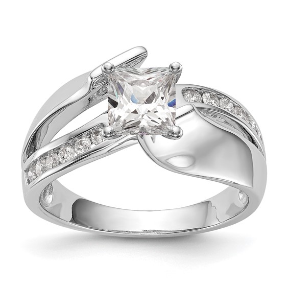 Diamond Semi-mount By-Pass Engagement Rings