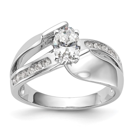 Diamond Semi-mount By-Pass Engagement Rings