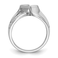 14K White Gold 0.20 Carat Lab Grown Diamond VS SI+ G+ Semi-Mount Pet Set Engagement Ring view 2