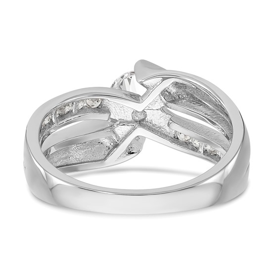 Diamond Semi-mount By-Pass Engagement Rings