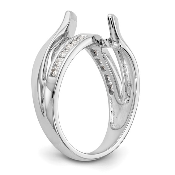 Diamond Semi-mount By-Pass Engagement Rings