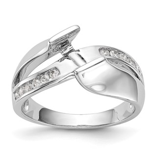 Diamond Semi-mount By-Pass Engagement Rings