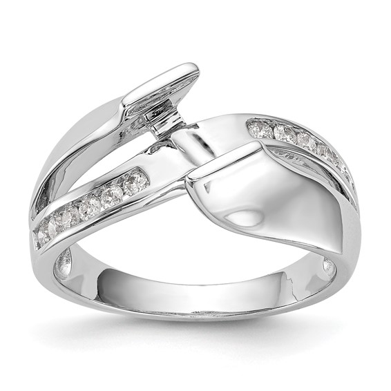 Diamond Semi-mount By-Pass Engagement Rings