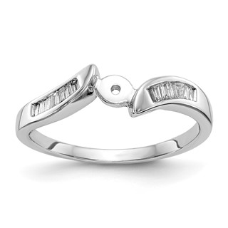 Peg Set Diamond Semi-mount By-Pass Engagement Rings