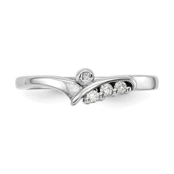 Peg Set Diamond Semi-mount By-Pass Engagement Rings