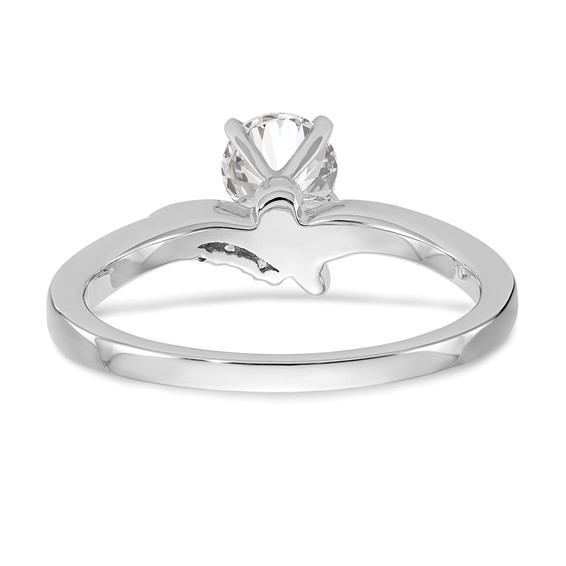 Peg Set Diamond Semi-mount By-Pass Engagement Rings