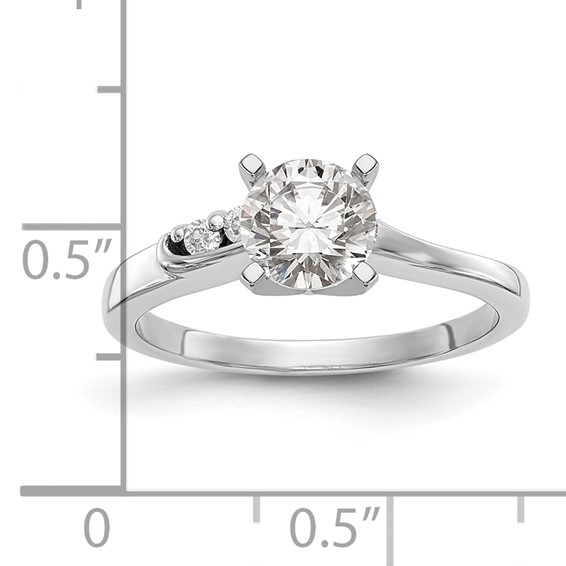 Peg Set Diamond Semi-mount By-Pass Engagement Rings