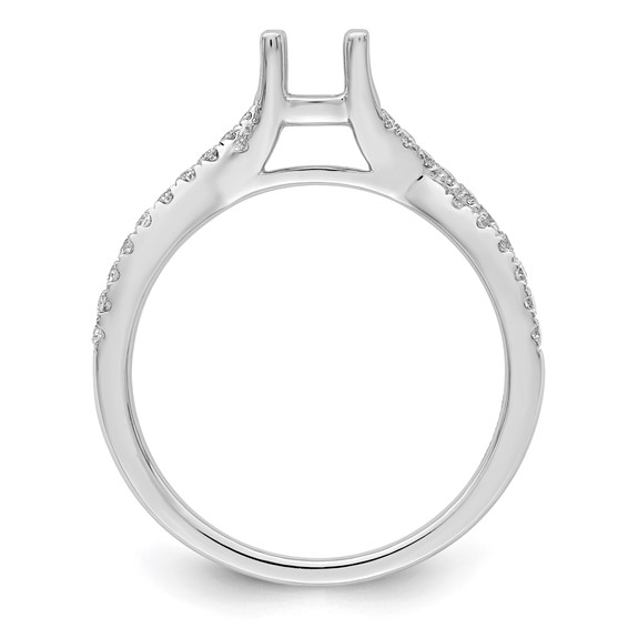 Diamond Round Semi-mount By-Pass Engagement Rings