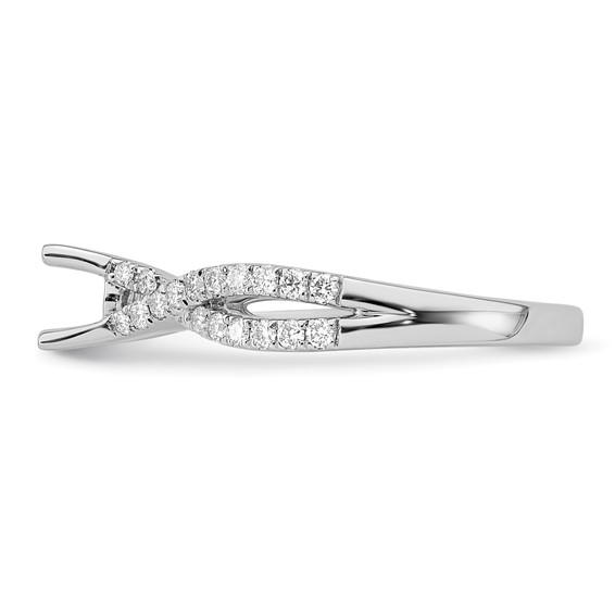 Diamond Round Semi-mount By-Pass Engagement Rings