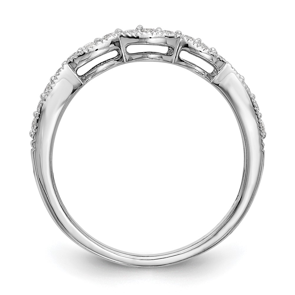 True Origin 14K White Gold 1/4 carat Lab Grown Diamond VS  D E F  Wedding Band (RM2529B-025-WLD)