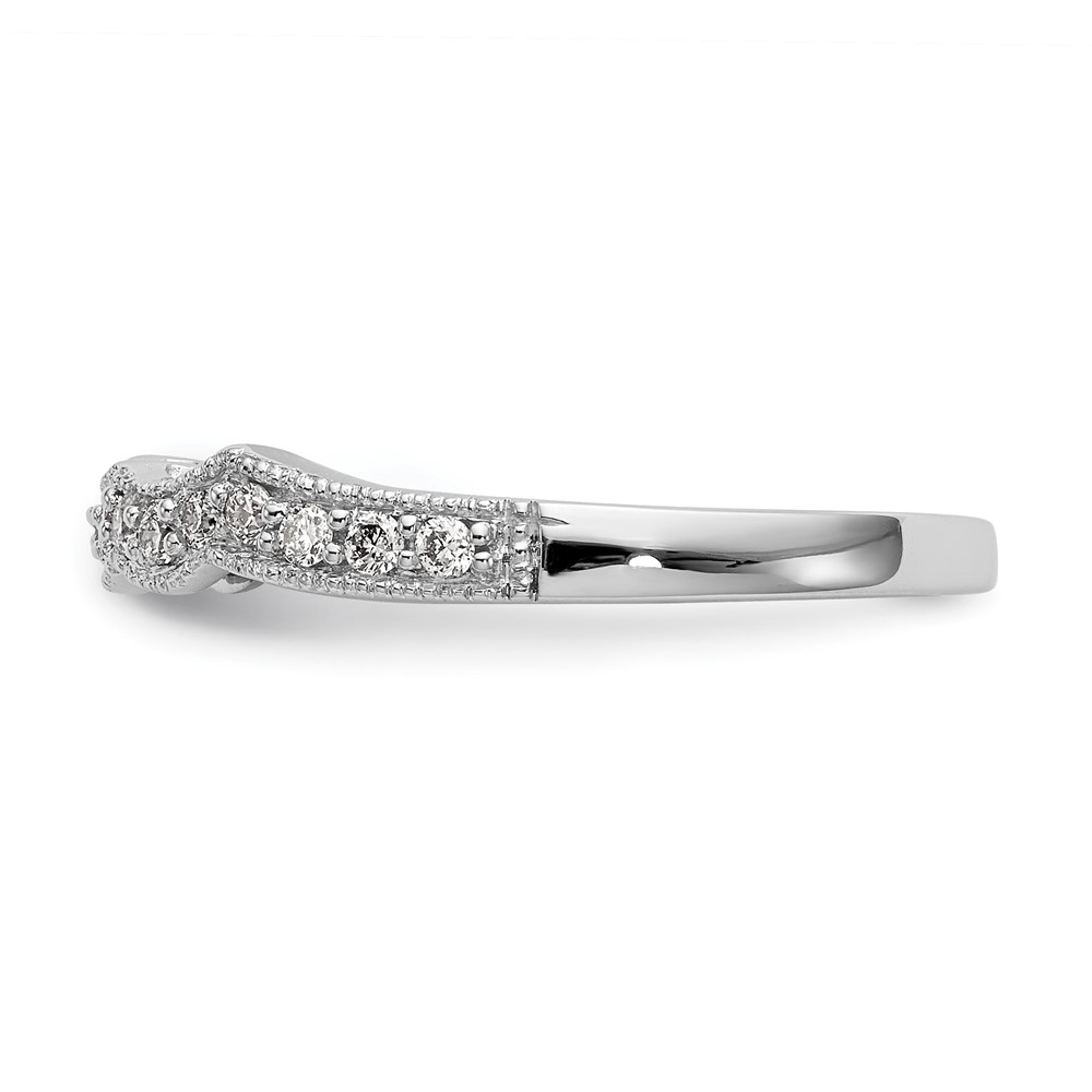 True Origin 14K White Gold 1/4 carat Lab Grown Diamond VS  D E F  Wedding Band (RM2529B-025-WLD)