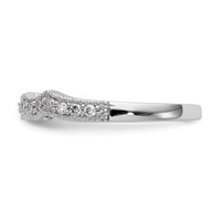 True Origin 14K White Gold 0.25 Carat Lab Grown Diamond VS+ F+ Complete Wedding Band view 3