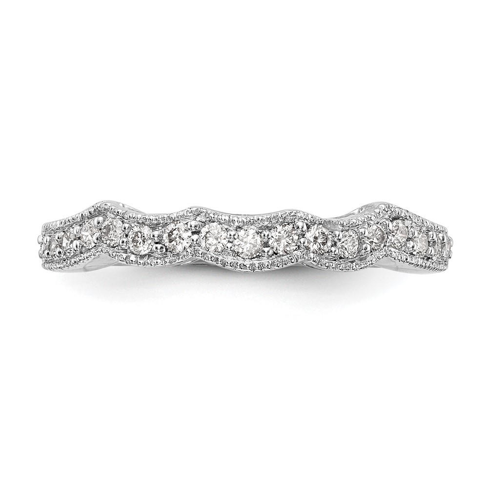 True Origin 14K White Gold 1/4 carat Lab Grown Diamond VS  D E F  Wedding Band (RM2529B-025-WLD)