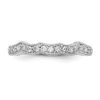 True Origin 14K White Gold 0.25 Carat Lab Grown Diamond VS+ F+ Complete Wedding Band view 4