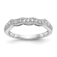 True Origin 14K White Gold 0.25 Carat Lab Grown Diamond VS+ F+ Complete Wedding Band view 1