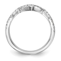 14K White Gold 0.25 Carat Lab Grown Diamond VS SI+ G+ Complete Wedding Band view 2