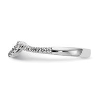 14K White Gold 0.25 Carat Lab Grown Diamond VS SI+ G+ Complete Wedding Band view 4
