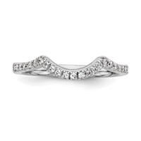 14K White Gold 0.25 Carat Lab Grown Diamond VS SI+ G+ Complete Wedding Band view 5